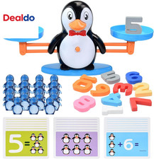Penguin Balance Scale Number Counting Blocks Games for Kids Ages 3-5, Montessori
