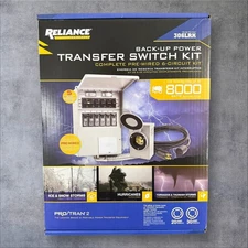 Reliance Controls 306LRK Pro/Tran 2 Transfer Switch Kit 6-Circuit 8000 Watts New