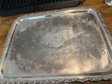 Early 1900's Southington Co Silver Plated Tray "245 16" Large 12 x 16.5 *Dented*