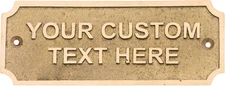Custom Brass Outdoor Plaque | Personalized Patio Sign | Weatherproof Brass Garde