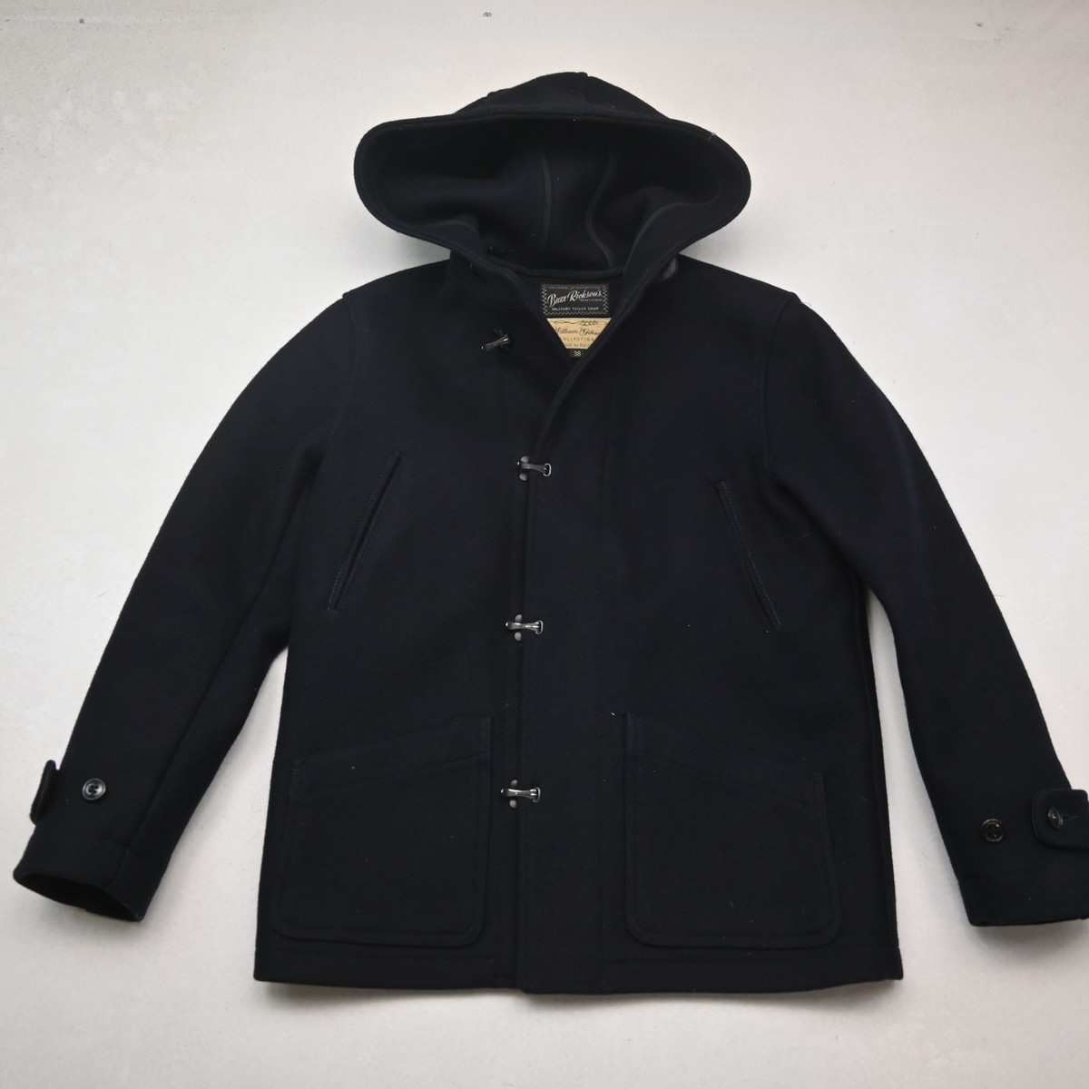 Buzz Ricksons William Gibson 38 Medium Wool Toggle Navy Blue