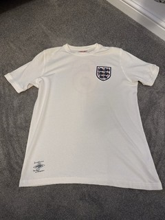 England Umbro 1966 White World Cup Winners Moore 6 Shirt L OFFICIAL REISSUE