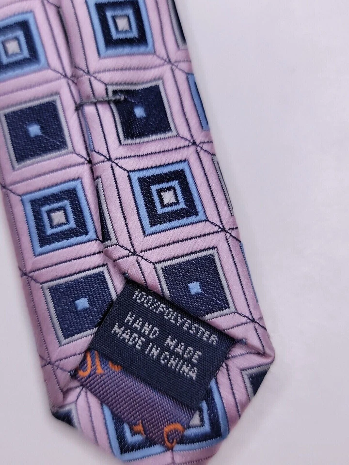 Corbata formal para hombre Giorgio Brutini 56"Lx3,5"W rosa/azul marino Foto 4 de 4