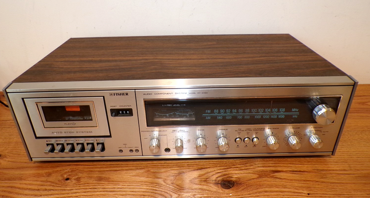 Vintage Fisher MC-4020 Audio Component System Receiver, Tape Deck
