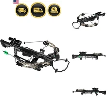 Crossbow Package with Scope Quiver Arrows 385 FPS Hunting Equipment