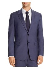 THEORY Mens Chambers Blue Single Breasted Slim Fit Suit Separate Blazer 40S