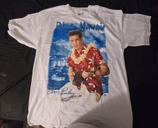 Elvis Presley Enterprises Graceland Official Blue Hawaiin White Shirt Xl