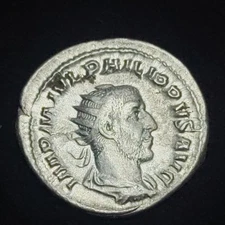 244 - 249 AD - Phillip I - Double Denarius/Antoninianus.  Ancient Roman Silver 