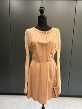 Valentino Leather  silk Dress Women's pink size M