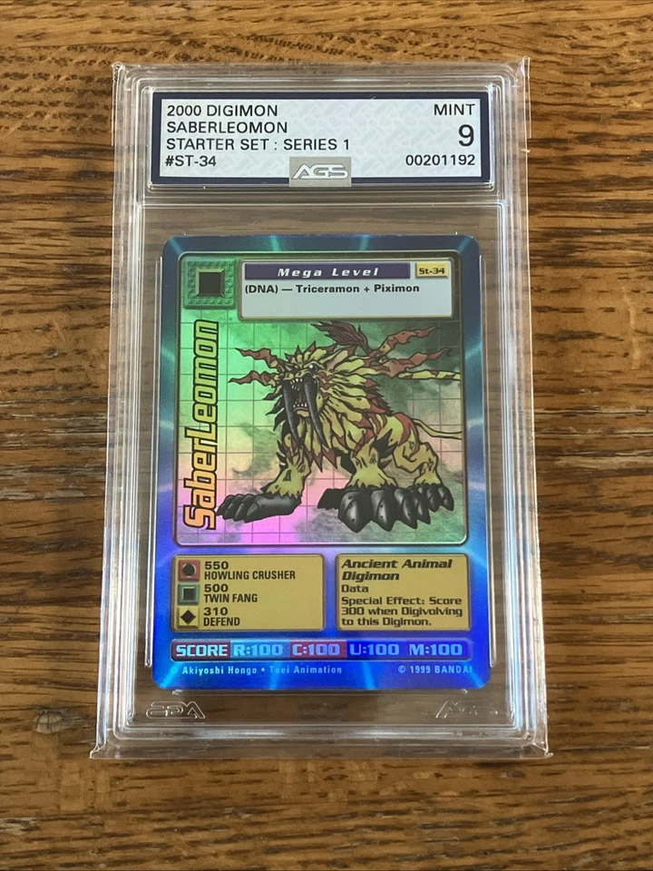 Saberleomon #ST-34 - Unlimited Digimon Card - Bandai Graded AGS 9 Mint Grading - Image 3 of 4