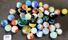 Lot of 40 Mix of Makers Glass Marbles  lot 314 