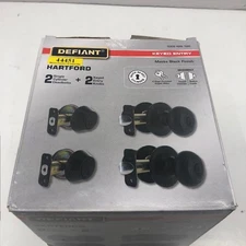 Defiant Hartford Single Cylinder Keyed Entry Project Pack In Matte Black - NIOB