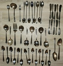 46 Pc Holmes & Edwards Silver Super Plate Pageant Flatware c1927