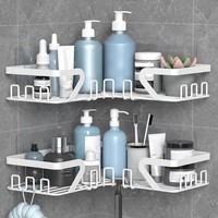 Duschablage Ohne Bohren Duschregal Ecke Shampoo Halterung Weiß Badezimmer