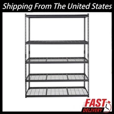 60x24 x78in 5-Tier Heavy Duty Garage Shelving Units Adjustable Storage Shelves