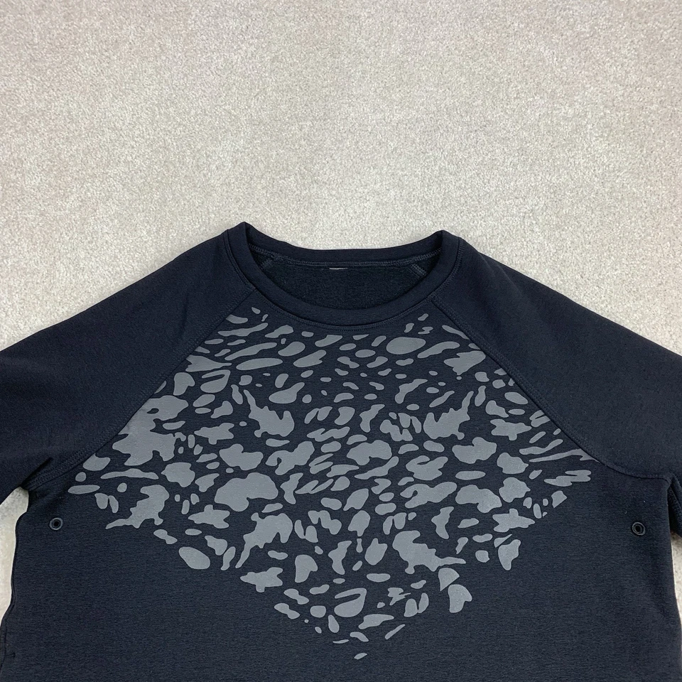 Толстовка Lululemon Snapshot Leopard Crew серая черная флисовая Polartec Crew 8 - Изображение 3 из 4