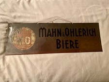 Mahn & Ohlerich Rostock Blechschild Kupfer? No Emailschild Brauerei Alte Reklame