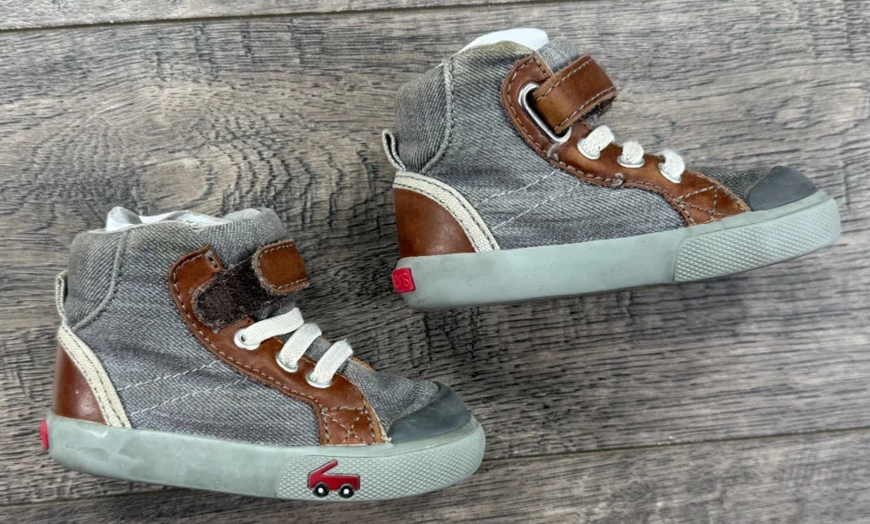Ropa de bebé niño See Kai Run talla 4 zapatos de mezclilla gris danés Foto 2 de 4
