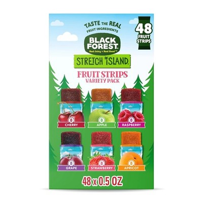 Black Forest, Stretch Island, Fruit Strips Zero Grams Added Sugar Non-GMO, 48 ct