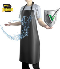 Waterproof Apron with Comfortable Adjustable Bib Rubber Vinyl Dishwasher Heavy D