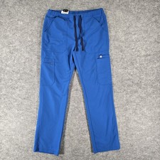 Figs Technical Collection Scrub Pants Mens Medium Blue Cairo Straight Leg Cargo