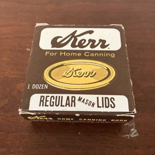 Vtg Gold Kerr Canning Mason Jar Lids - 1 Box