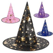 4pcs Witch Hat, Wizard Hat for Women Men, Witches Hat Halloween Decor