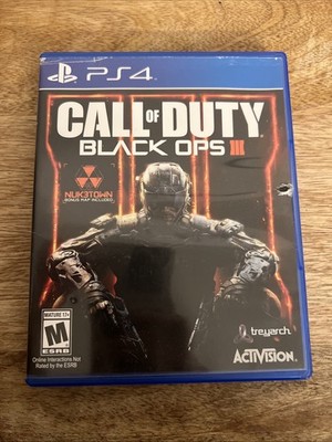 Call of Duty Black Ops III Sony Playstation,2015  PS4 Mature Video Game