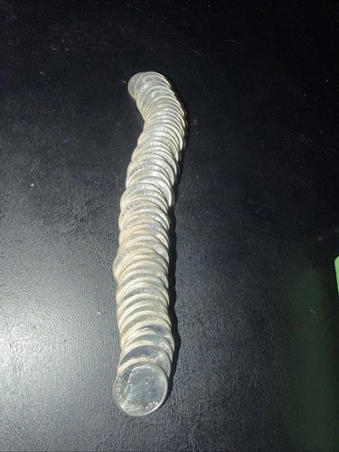 Roll Of 50 Silver Roosevelt Dimes 1964 BU