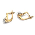 Girls Children's Anzor Style Diamond Earrings .28 CWT 14k Rose & W/ Gold #E983 — photo 3