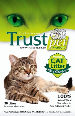 Trust Pet Wood Pellet Cat Litter 30L (CAT0018) for sale online