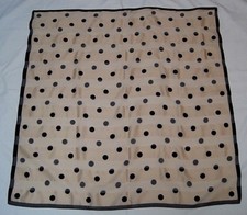 Italian Unbranded Elegant Polka Dots Design Pattern Sheer Polyester Scarf NWT 