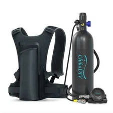 Portable Scuba Tank Set, Mini Lung Diving Tank 1.9L,30-35 Minutes Backup Air