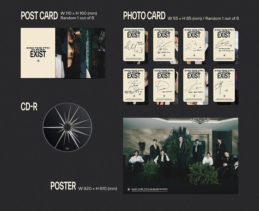 EXO [EXIST] Album PHOTO BOOK 3 Ver SET/3 CD+3 Photo Book+7 Card+