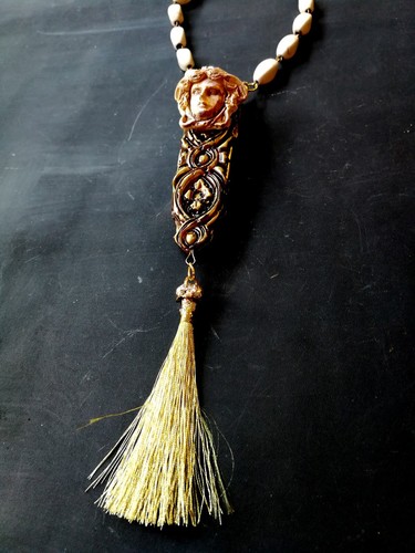 Medusa Water Creature Talisman Shell Charm Amulet Necklace Pendant Stone Jewelry - Picture 12 of 24