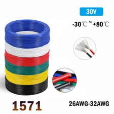 UL1571 26/28/30/32AWG Electronic Wire Tinned Copper Cable Wire 30V 80℃
