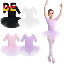 DE Mädchen Ballett Tanzkleid Tutu Trikot Ballettanzug Gymnastik Tanzkleidung