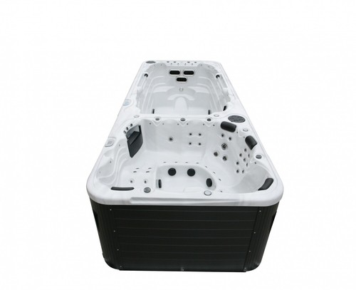 XXXL Luxus Led Swim Spa 580x230 Whirlpool Gegenstromanlage Outdoor Schwimmbecken - Bild 4 von 9