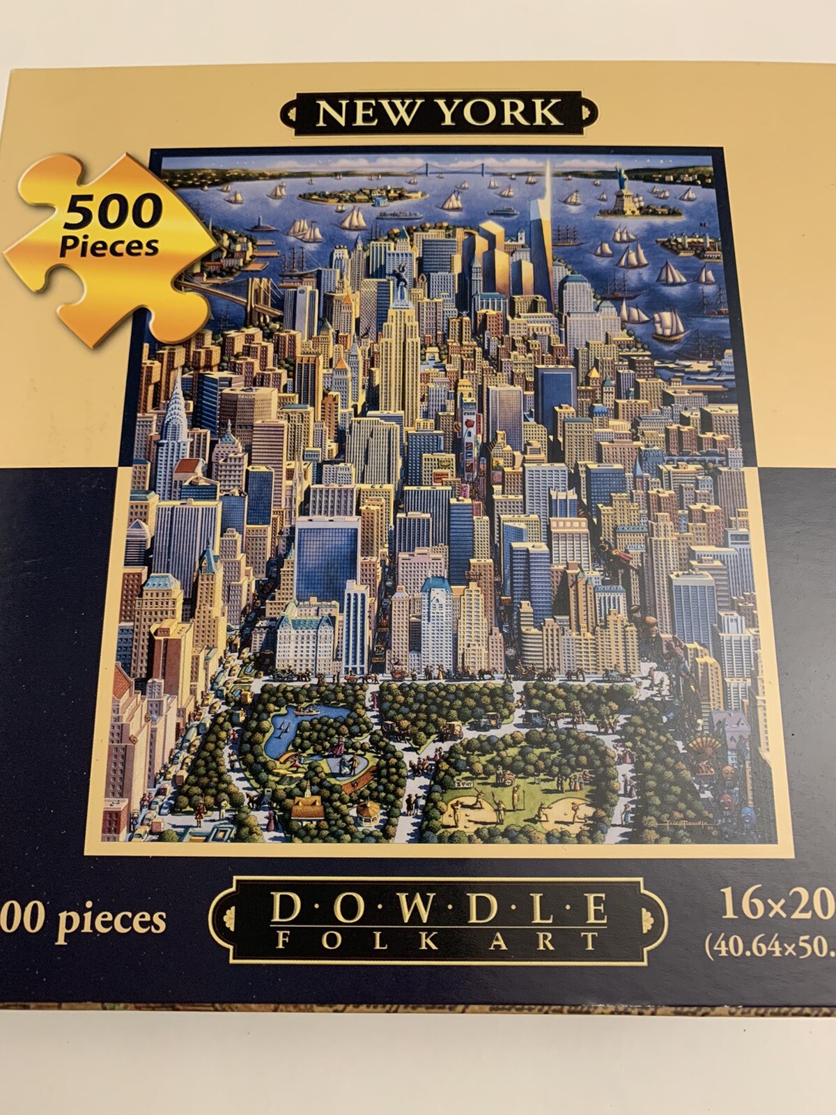 Dowdle Folk Art Puzzle New York 500 Pieces 16"x20" Jigsaw Puzzle