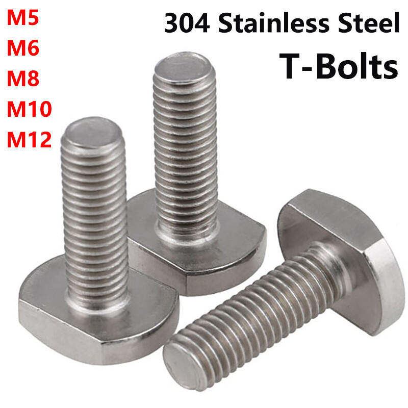 Hammer Head T Bolts Square Head Screws M5 M6 M8 M10 M12 304 Stainless