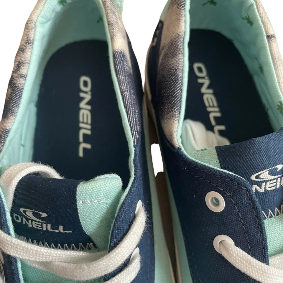 O’ Neill Mujer Azul Punta Redonda Parte Superior Baja Con Cordones Zapatillas Zapatos Talla 6 Foto 4 de 4