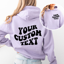 Custom Sweatshirt, Personalized Text Shirt, Custom Wavy Text Sweatshirt