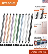 Elegant 10-Piece Stylus Set - Lightweight Aluminum for iPad, iPhone  Android