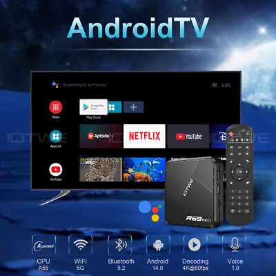 2025 Android TV Box 14 ATV 8K HDR Dual WIFI6 YouTube + Apps 5,2 BT TOP OVP NEU