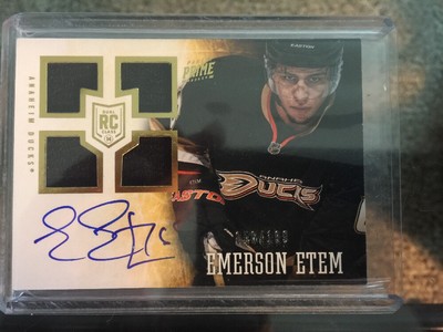 2013-14 Prime Rookie AUTO Jerseys Emerson Etem /199 Panini 13/14 True RC Ducks !