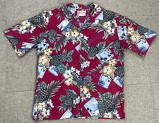 Hilo Hattie Vtg Men's Button Up Short Sleeve Hawaiian Shirt Size Large