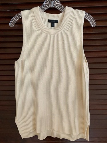 Women's J Crew Sweater Vest in Cream 