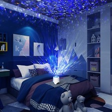 Starry Projector Night Light Galaxy Lamp w/ Remote - LED Light for Kids Bedroom