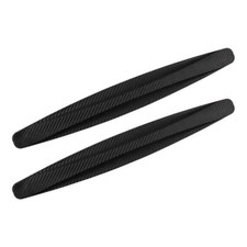 2 Pc Black Car Front Rear Bumper Guard Scratch Corner Protector Strip Molding