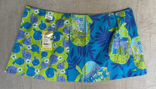 Lilly Pulitzer Girls Size 12 Serenade Frog Escargot Snails Wrap Reversible Skirt - Picture 19 of 22